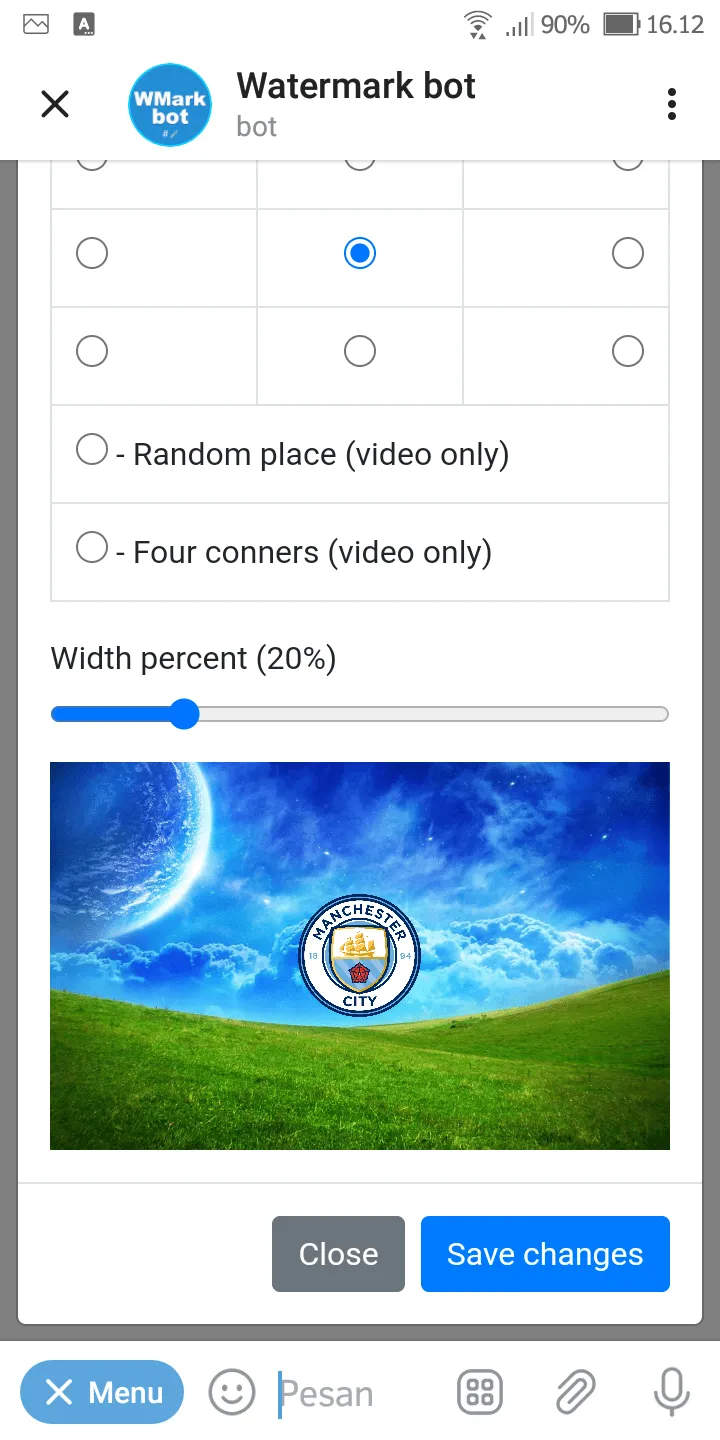 Cara Buat Watermark Logo pada Foto di Aplikasi Telegram 13 Screenshot 20230127 161301 Cara Buat Watermark Logo pada Foto di Aplikasi Telegram 11 Screenshot 20230127 161301