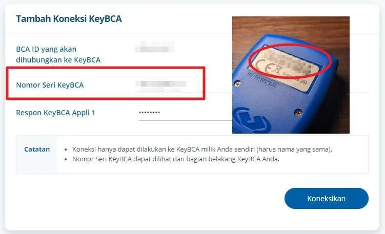 nomor seri token keybca Cara Hubungkan keyBCA ke myBCA 6 nomor seri token keybca