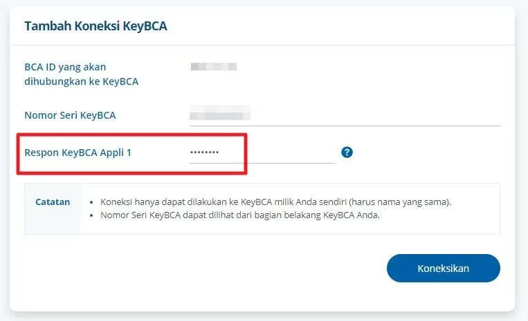 respon keybca Cara Hubungkan keyBCA ke myBCA 7 respon keybca