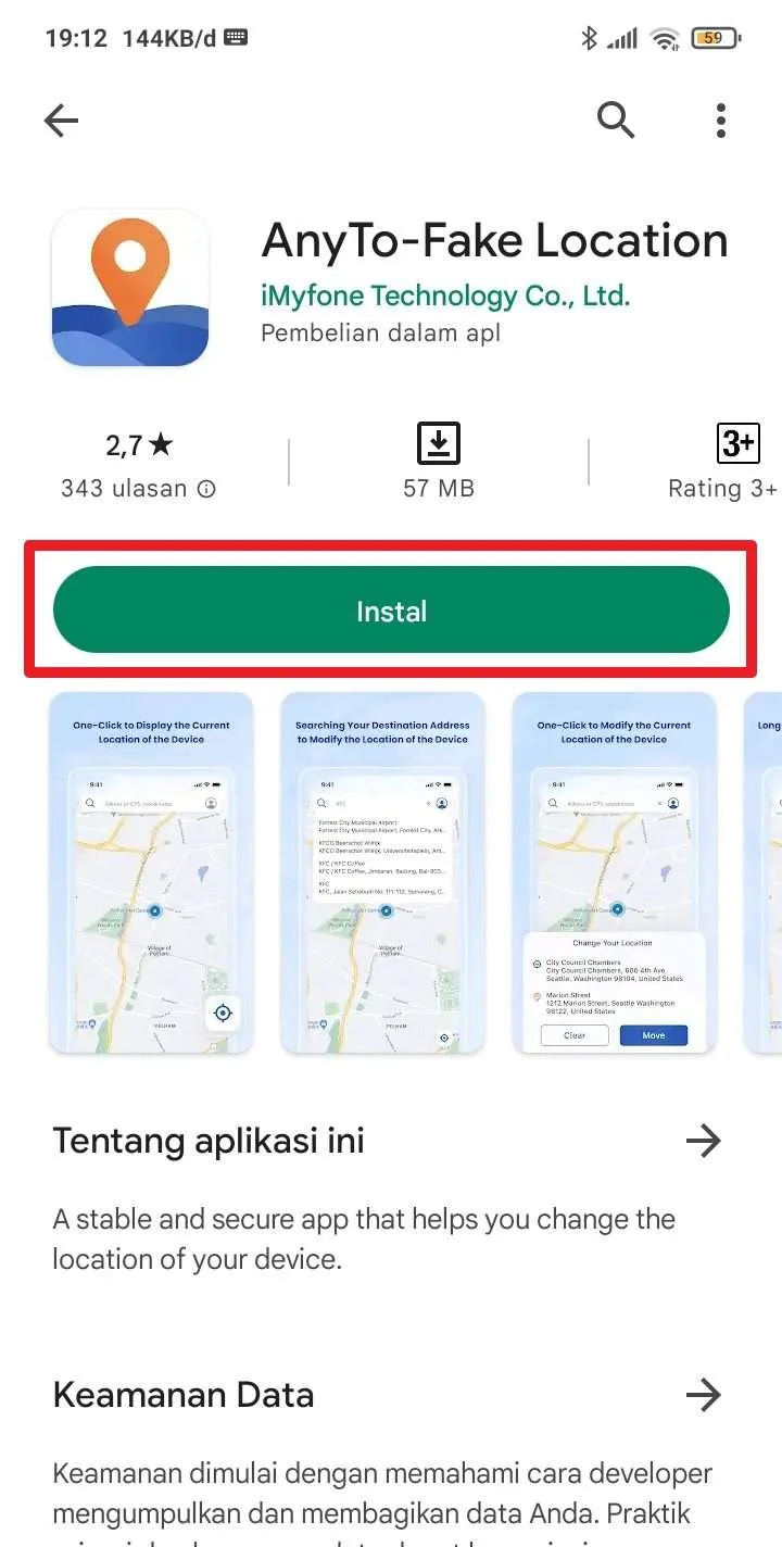 Cara Menggunakan Fake GPS di Android 100% Tanpa Root! 4 Screenshot 2023 04 08 19 12 40 992 com.android.vending Cara Menggunakan Fake GPS di Android 100% Tanpa Root! 4 Screenshot 2023 04 08 19 12 40 992 com.android.vending