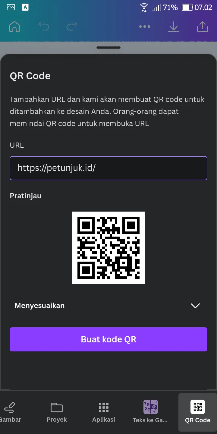 Screenshot 20230501 070208 Cara Buat Kode QR di Aplikasi Canva dengan Cepat 7 Screenshot 20230501 070208