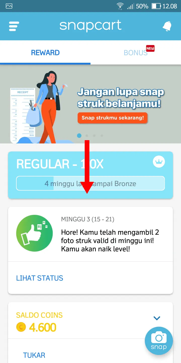 iMarkup 20230520 192829 Cara Tukar Koin Snapcart Jadi Rupiah Agar Bisa Cashout 1 iMarkup 20230520 192829