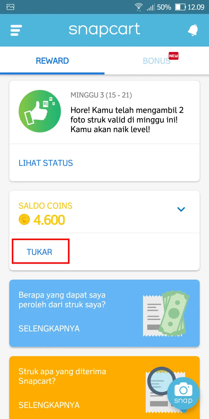 iMarkup 20230520 192911 Cara Tukar Koin Snapcart Jadi Rupiah Agar Bisa Cashout 2 iMarkup 20230520 192911