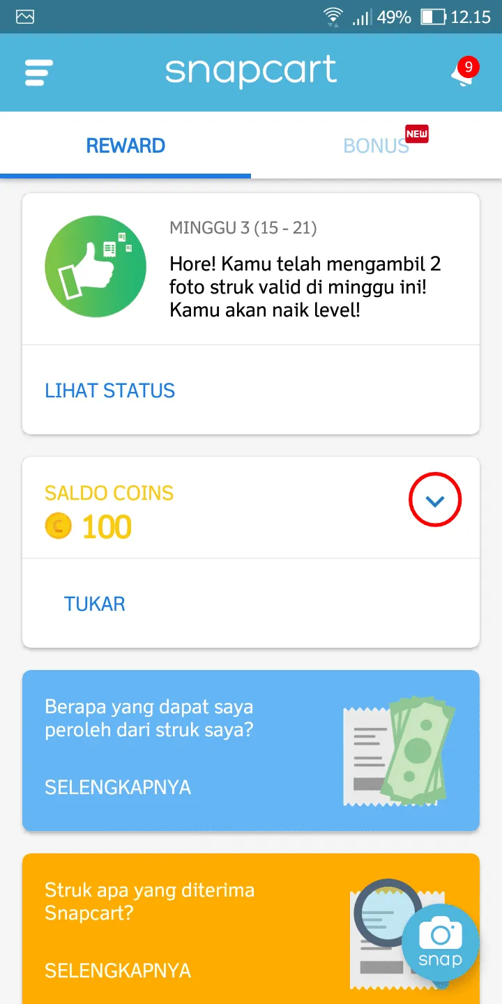 iMarkup 20230520 193419 Cara Tukar Koin Snapcart Jadi Rupiah Agar Bisa Cashout 11 iMarkup 20230520 193419