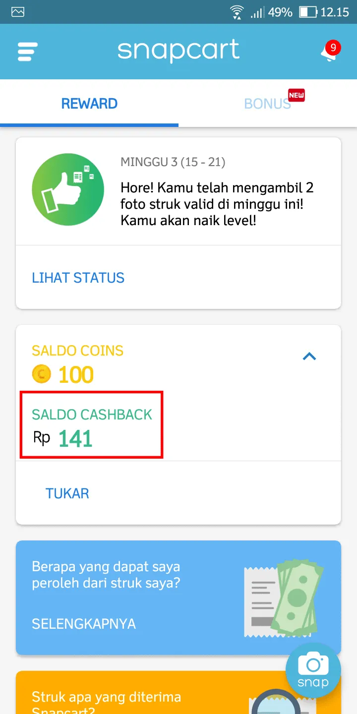 iMarkup 20230520 193458 Cara Tukar Koin Snapcart Jadi Rupiah Agar Bisa Cashout 12 iMarkup 20230520 193458
