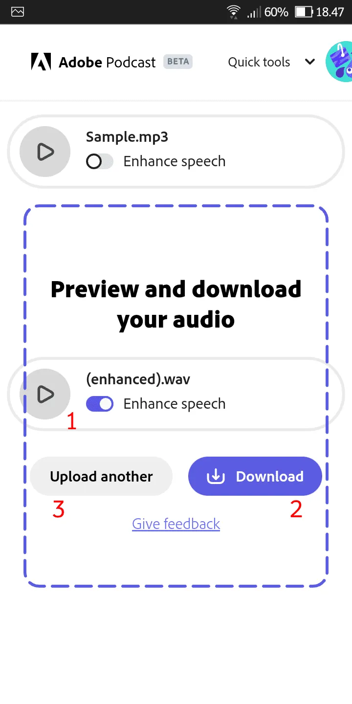 iMarkup 20230609 201132 Cara Mudah Jernihkan Audio dengan Adobe Podcast 4 iMarkup 20230609 201132