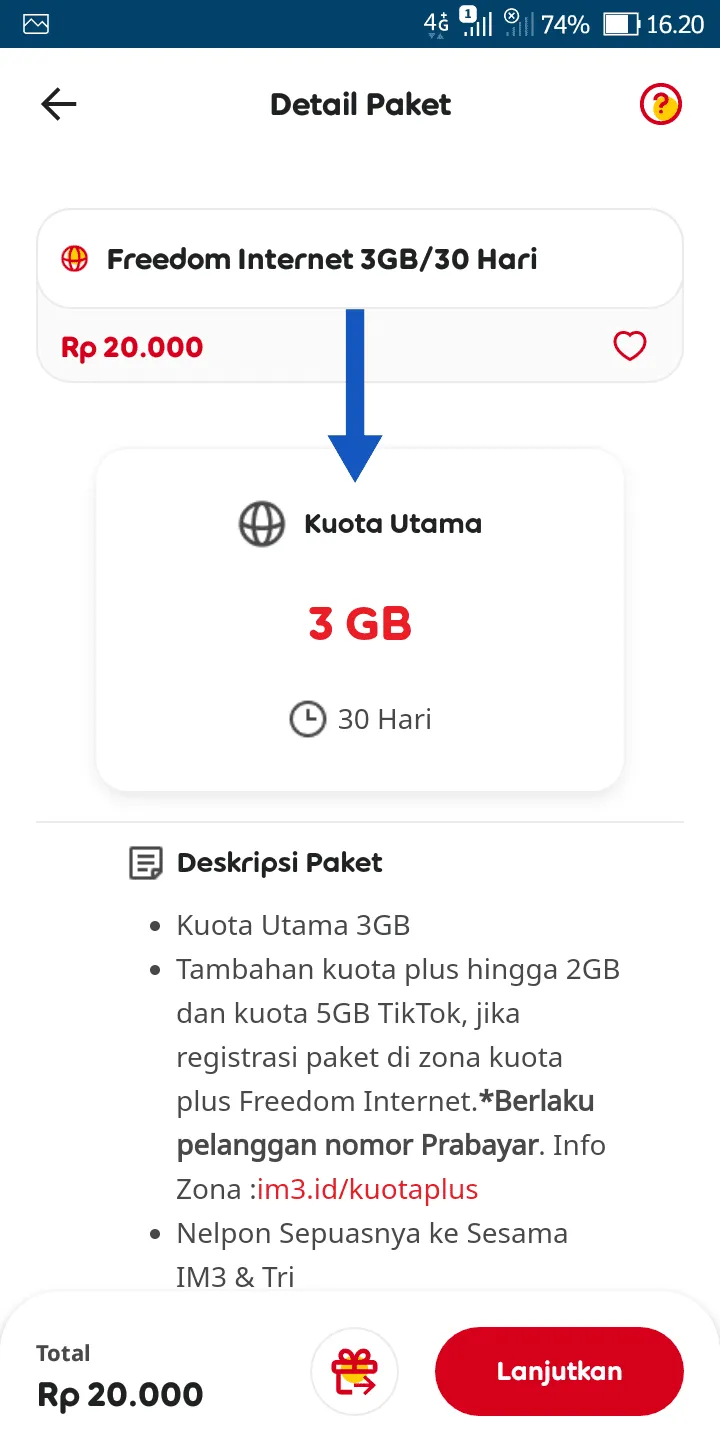 iMarkup 20230801 174140 Cara Mudah Beli Paket Internet Murah di Aplikasi MyIM3 7 iMarkup 20230801 174140
