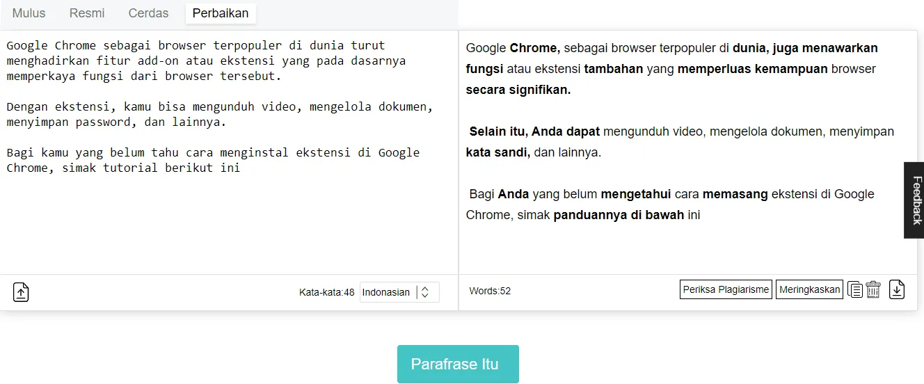 Alat Paraphrasing Terbaik untuk Blogger yang Ingin Menulis Lebih Kreatif 5 Alat parafrase oleh EditPad Alat Paraphrasing Terbaik untuk Blogger yang Ingin Menulis Lebih Kreatif 5 Alat parafrase oleh EditPad