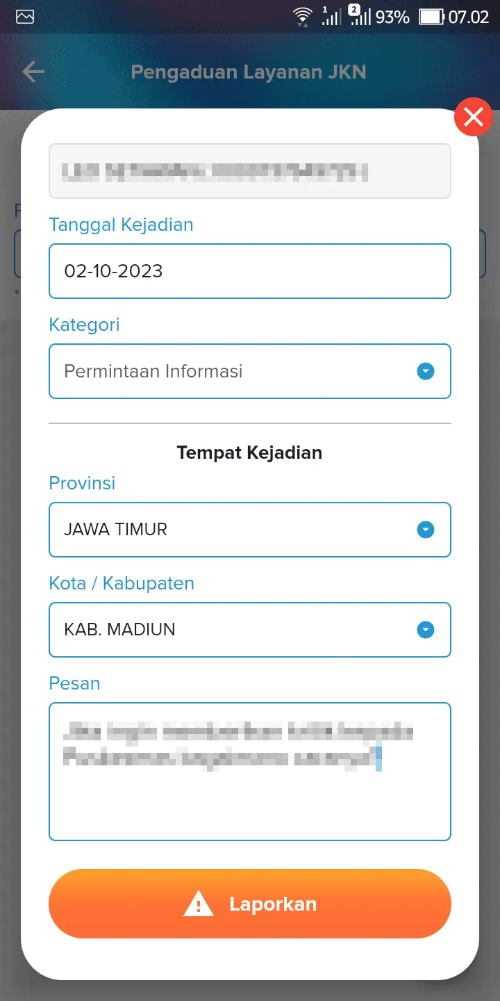 Screenshot 20231002 070253 Cara Laporkan Aduan Layanan Kesehatan di JKN Mobile 8 Screenshot 20231002 070253