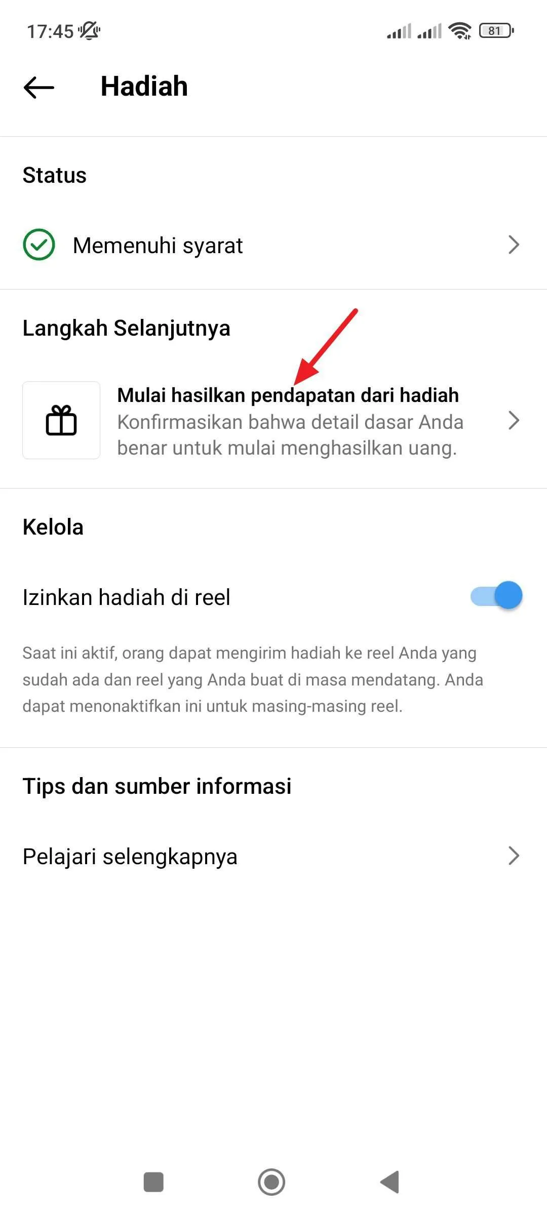 Screenshot 2024 01 29 17 45 44 868 com.instagram.android Cara Dapatkan Uang di Instagram dari Fitur Hadiah 4 Screenshot 2024 01 29 17 45 44 868 com.instagram.android
