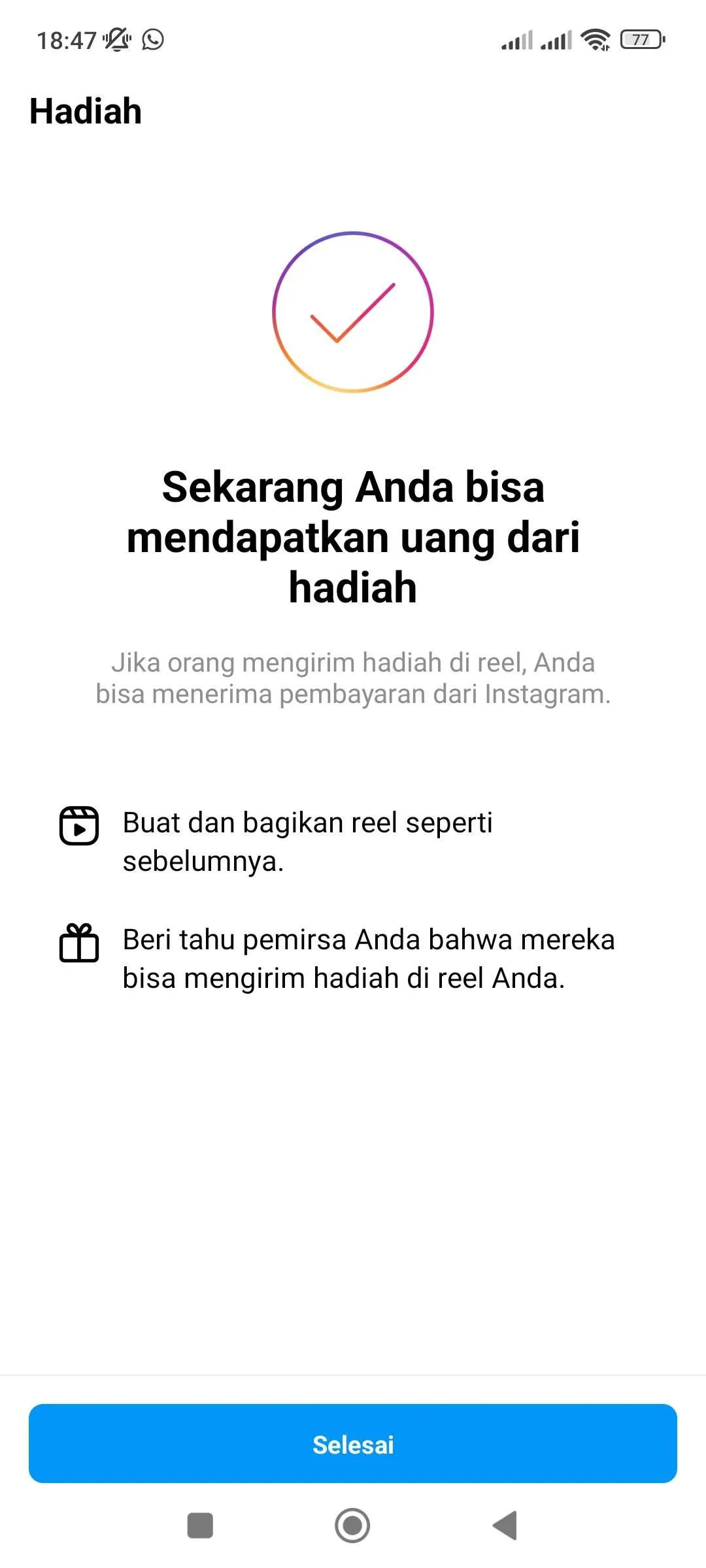 Screenshot 2024 01 29 18 47 30 575 com.instagram.android Cara Dapatkan Uang di Instagram dari Fitur Hadiah 30 Screenshot 2024 01 29 18 47 30 575 com.instagram.android