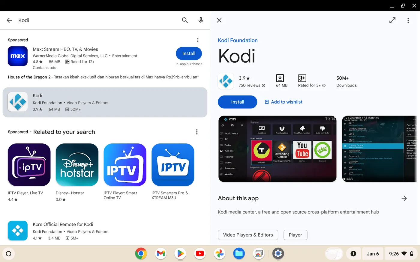Screenshot 2025 01 06 9.26.14 PM Cara Mudah Memasang Aplikasi Resmi Kodi di Chromebook 3 Screenshot 2025 01 06 9.26.14 PM