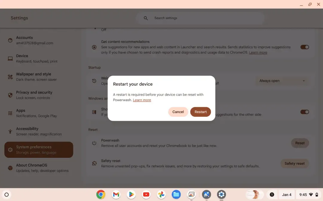 How to Factory Reset Your Chromebook to Brand New Cara Factory Reset Chromebook ke Pengaturan Awal 2 How to Factory Reset Your Chromebook to Brand New