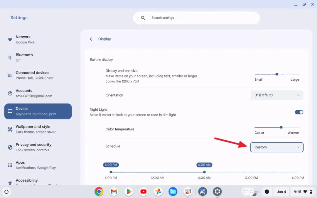 Cara Mengaktifkan Night Light di Chromebook untuk Mata yang Lebih Nyaman 4 Screenshot 2025 01 04 9.15.10 PM Cara Mengaktifkan Night Light di Chromebook untuk Mata yang Lebih Nyaman 4 Screenshot 2025 01 04 9.15.10 PM