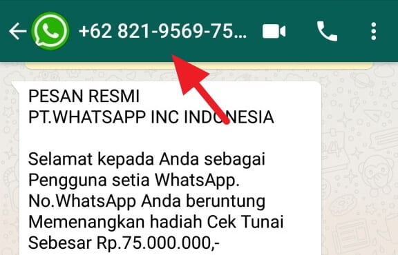 Penipuan PT WhatsApp Inc, menang undian whatsapp, pt whatsapp indonesia