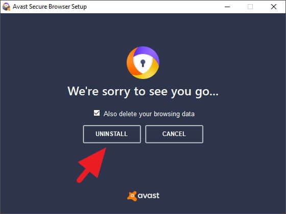 Avast Secure Browser Uninstall Wizard