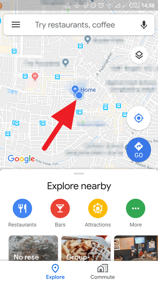 Titik biru di Google Maps
