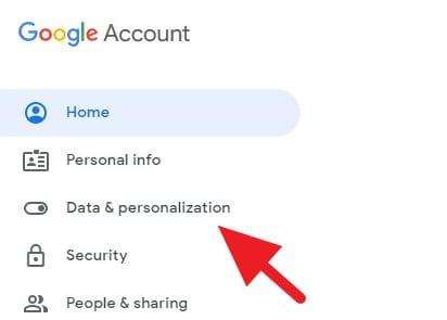 Data & personalization Google