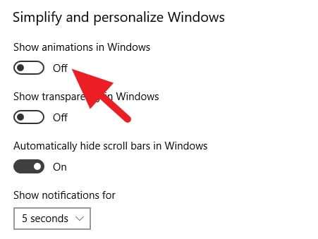 Animation Off 2 11 Langkah Membuat Windows 10 Jadi Ringan dan Super Cepat 5 Animation Off 2