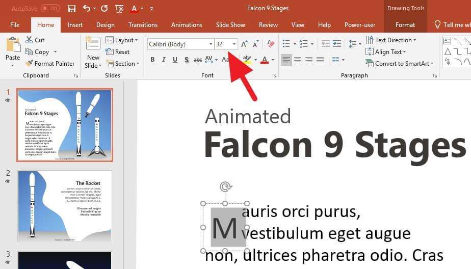 Drop Cap PowerPoint 12 2 Cara Mudah Membuat Drop Cap di PowerPoint 14 Drop Cap PowerPoint 12