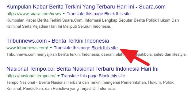 Blokir Website Tertentu Google 4 3 Cara Blokir Situs Tertentu dari Hasil Pencarian Google 5 Blokir Website Tertentu Google 4