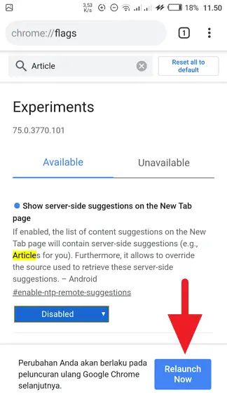 Menghilangkan Berita Chrome Android Cara Hilangkan Berita dari Chrome Android 7 Menghilangkan Berita Chrome Android