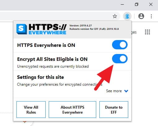 HTTPS Everywhere Settings Tanda Seru Merah di Chrome & Cara Menghilangkannya 8 HTTPS Everywhere Settings