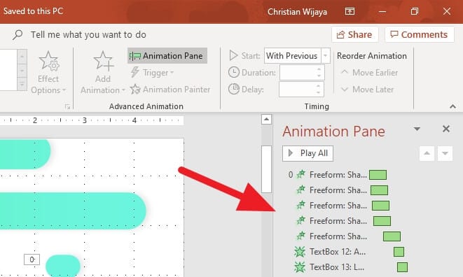 Animation Pane kanan 5 Cara Mengatasi Animasi PowerPoint Tidak Jalan 5 Animation Pane kanan