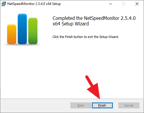 NetSpeedMonitor installation finish Cara Tampilkan Kecepatan Internet di Taskbar Windows 10 13 NetSpeedMonitor installation finish