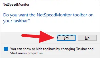 NetSpeedMonitor toolbar Cara Tampilkan Kecepatan Internet di Taskbar Windows 10 15 NetSpeedMonitor toolbar