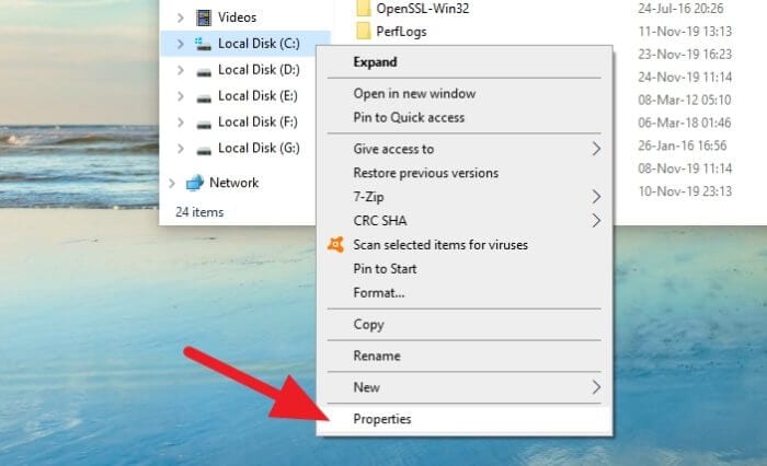 Local Disk C Properties Cara Mengatasi Gambar Thumbnail Tidak Muncul di Windows 10 14 Local Disk C Properties