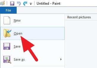 Open Paint Cara Memasukkan Dua Gambar ke Dalam Microsoft Paint 1 Open Paint
