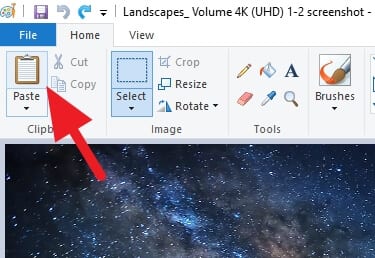 Paste Cara Memasukkan Dua Gambar ke Dalam Microsoft Paint 11 Paste