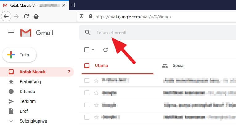 Search bar Gmail Cara Menandai Semua Email Sudah Dibaca di Gmail 1 Search bar Gmail