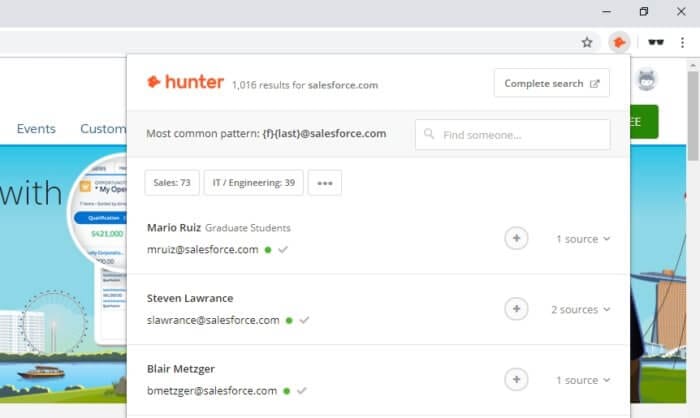 ekstensi Hunter 4 Cara Mengetahui Kontak Pemilik Website dengan Mudah 8 ekstensi Hunter