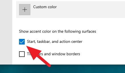 start taskbar action center Cara Mengganti Warna Taskbar di Windows 10 3 start taskbar action center