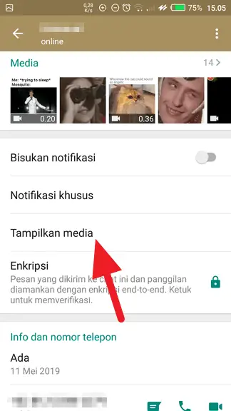 Tampilkan media kontak Cara Sembunyikan Foto/Video WhatsApp dari Galeri Ponsel 8 Tampilkan media kontak