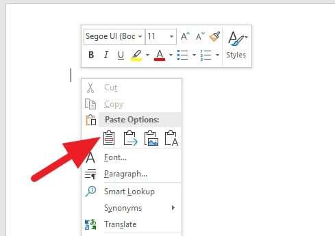 paste with formatting Cara Mengubah Urutan Halaman di Microsoft Word 6 paste with formatting