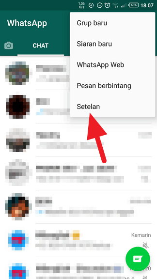 pilih Setelan Cara Sembunyikan Foto/Video WhatsApp dari Galeri Ponsel 4 pilih Setelan