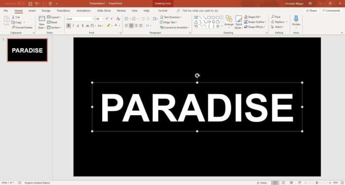 text powerpoint Cara Masukan Gambar ke Dalam Teks di PowerPoint 3 text powerpoint