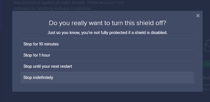 turn off web shield 2 Cara Mencegah Avast Memblokir Website Tertentu 13 turn off web shield