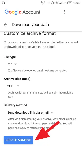 Delivery method Cara Download Data Google+ Kamu Sebelum Dihapus! 2 Delivery method