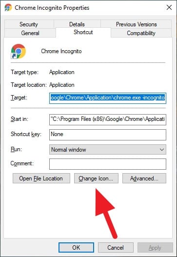 change icon 1 Cara Membuat Shortcut Incognito Chrome di Desktop 9 change icon 1