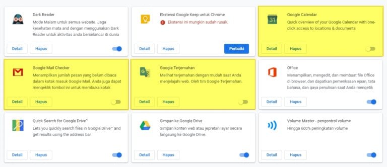 Cara Melihat Eksetensi Chrome Apa Saja yang Terinstal