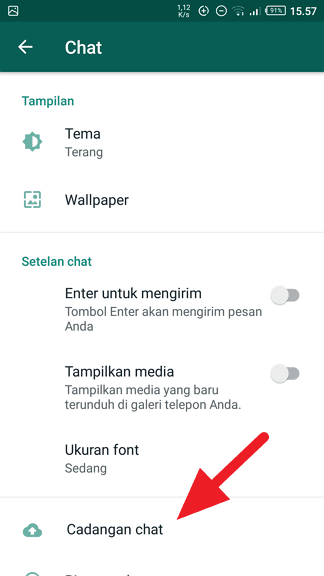 Cadangan chat Cara Mudah Backup Pesan WhatsApp ke Google Drive 4 Cadangan chat