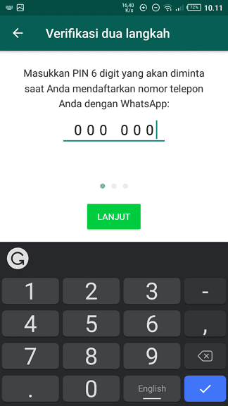 PIN Cara Aktifkan Verifikasi Dua Langkah WhatsApp Agar Anti Sadap 7 PIN