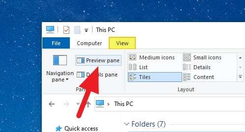 Preview Pane Cara Aktifkan Preview Pane di Windows 10 2 Preview Pane