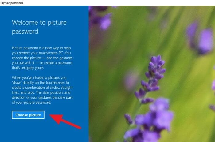 choose picture 1 Cara Aktifkan 'Picture Password' di PC/Laptop Windows 10 6 choose picture 1