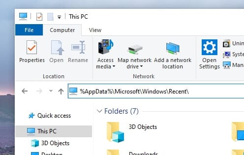 AppData Recent 3 Cara Melihat File yang Pernah Dibuka di Komputer 2 AppData Recent