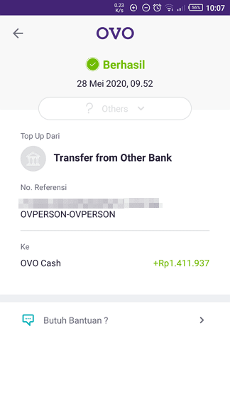 Bukti transaksi PayPal ke OVO berhasil Cara Transfer Saldo PayPal ke OVO dengan Mudah 10 Bukti transaksi PayPal ke OVO berhasil